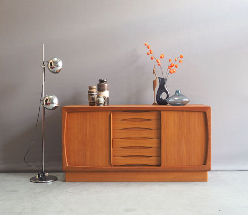 Dyrlund6la1 Prachtig teak houten Deens design dressoir uit de jaren 60Dyrland Deens design dressoir jaren 60