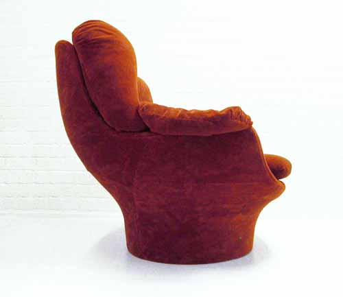 eistoeloranje2 Groot oranje space-age fauteuilShop for Design, design, vintage, retro, jaren 50, jaren 60, mid-century, jaren 70, jaren 80, jaren 90, deens design, fauteuil, space-age, joe colombo