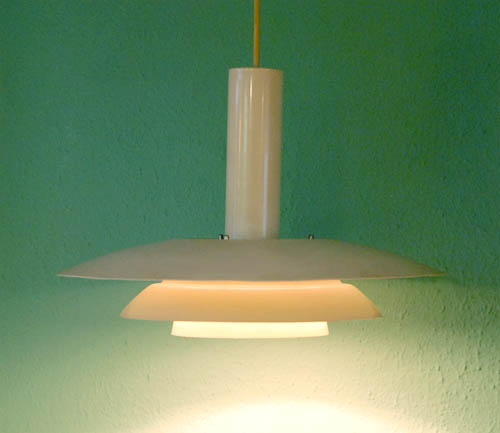 foghangwit1 Verkocht: Deens design hanglamp