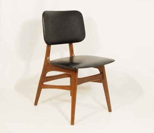 houtskais2 Deens design stoelenDeens design, jaren 50, 60, zwart skai