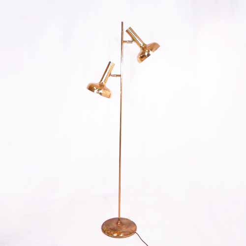 staandelampgoud7 Retro 60's gouden vloerlampShop for Design, design, 2e hands meubels, 2e hands design, vintage, retro, jaren 50, jaren 60, mid-century, jaren 70, jaren 80, jaren 90, deens design, vloerlamp, lamp, raak,