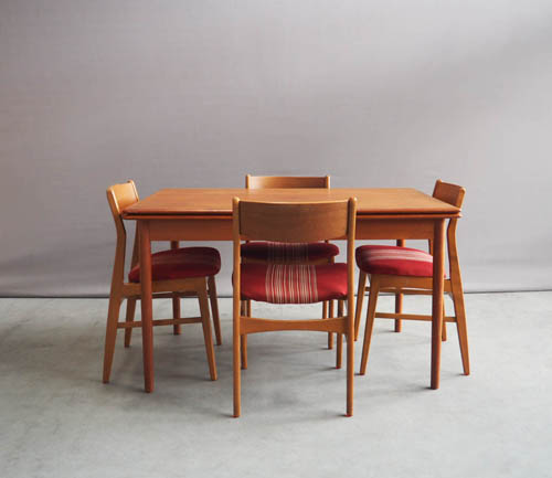 stoelensetrood1 Jaren 60 Deens design eettafel van teakDeens design, Deense eettafel, jaren 50 eettafel, jaren 60 eettafel