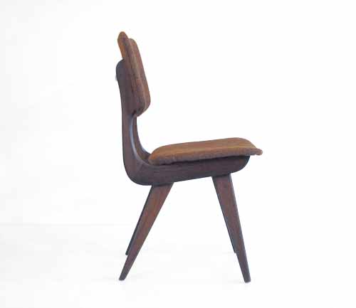 webeterragrof6 Deense design stoelen bruinDeens design, webe, eettafelstoelen, jaren 50